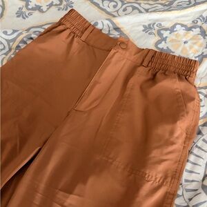Offline by Aerie Brown/Orange Wide Leg Cargo Pants, Moisture wicking, Small